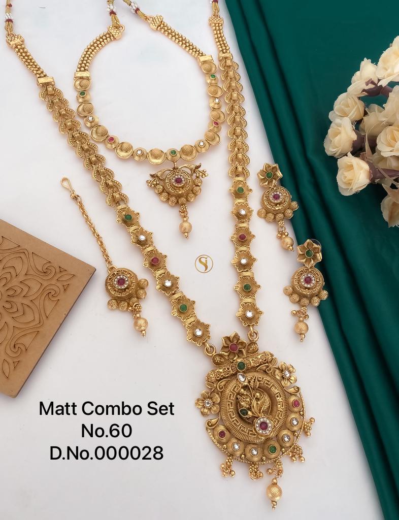 60 MH Matte Gold Combo Set Wholesale Market In Surat
